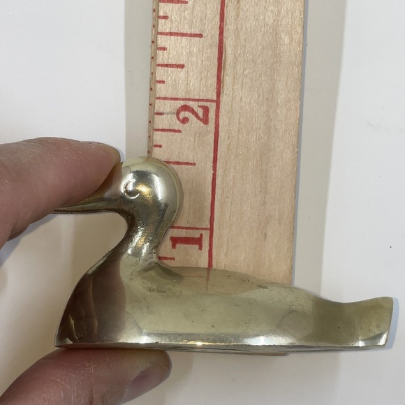 Vintage Miniature 3" Brass Duck Figurine, Mann 1977, Made in Korea Mid Century M - Picture 8 of 8